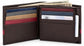 Men’s Genuine Leather Bifold Wallet with RFID Protection & Red Stripe Trim