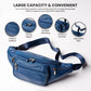 Genuine Leather Fanny Pack for Men Women Multi Pocket Waist Bag