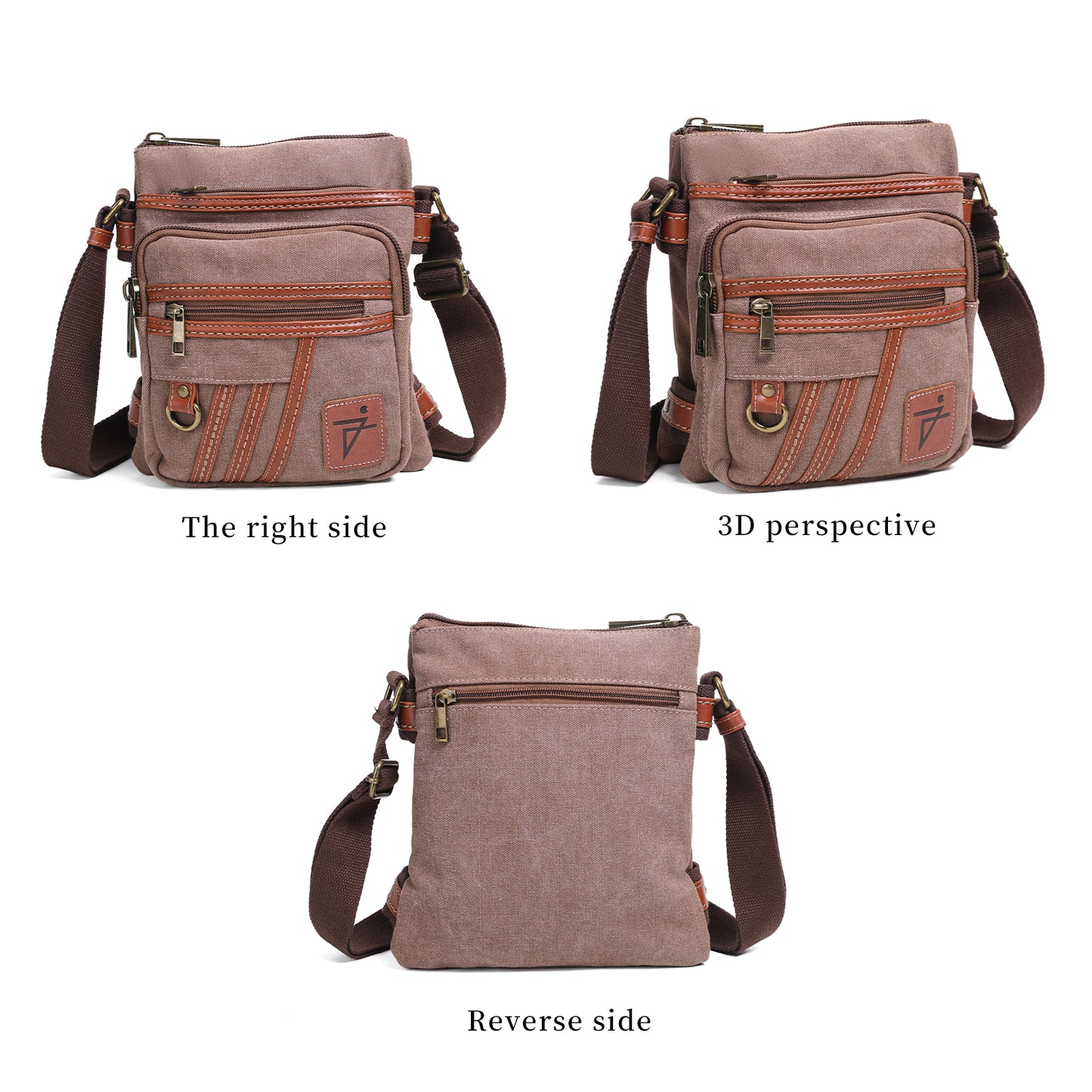 Crossbody Bag for Women Waxed Canvas Water Resistant