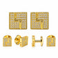 Tuxedo Shirt Cufflinks Stud Set 21K Gold Plated