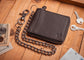 Zip Around Chain Wallet for Men – RFID Genuine Leather Bifold Wallet