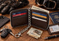 Zip Around Chain Wallet for Men – RFID Genuine Leather Bifold Wallet