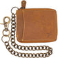 Zip Around Chain Wallet for Men – RFID Genuine Leather Bifold Wallet