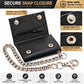 Men’s Genuine Leather Biker Trifold Wallet with Chain