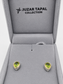 Natural Stone Pear Shape Cufflinks – 18K White Gold Plated