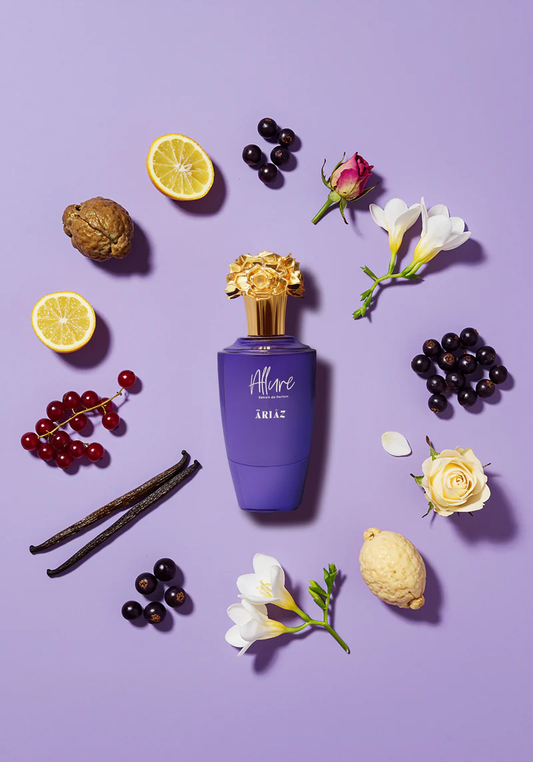 ALLURE by ARIAZ 3.4oz/100ml Extrait De Parfum for Women – Citrus Floral Musk + Includes Free Sample Set (6 Scents)