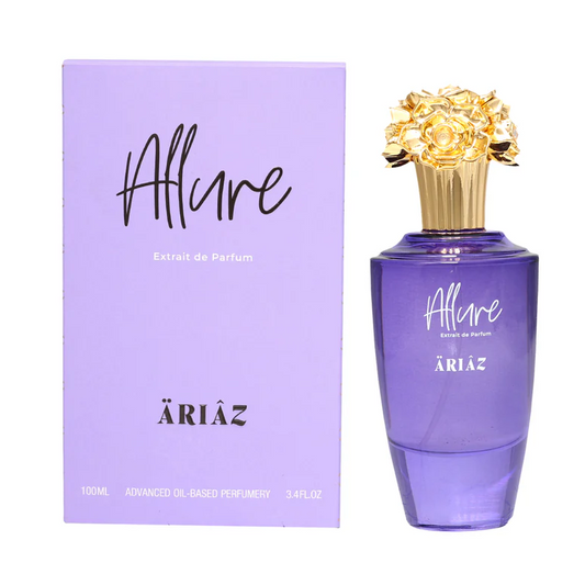 ALLURE by ARIAZ 3.4oz/100ml Extrait De Parfum for Women – Citrus Floral Musk + Includes Free Sample Set (6 Scents)