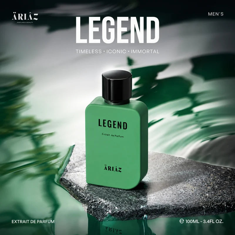 LEGEND by ARIAZ 3.4oz/100ml Extrait De Parfum for Him – Fresh Aquatic Aromatic