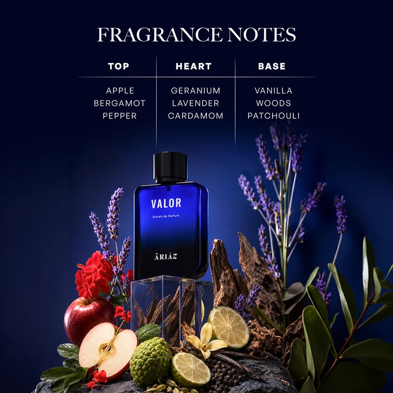 Valor by ARIAZ 3.4oz/100ml Extrait De Parfum For Him – Woody Aromatic