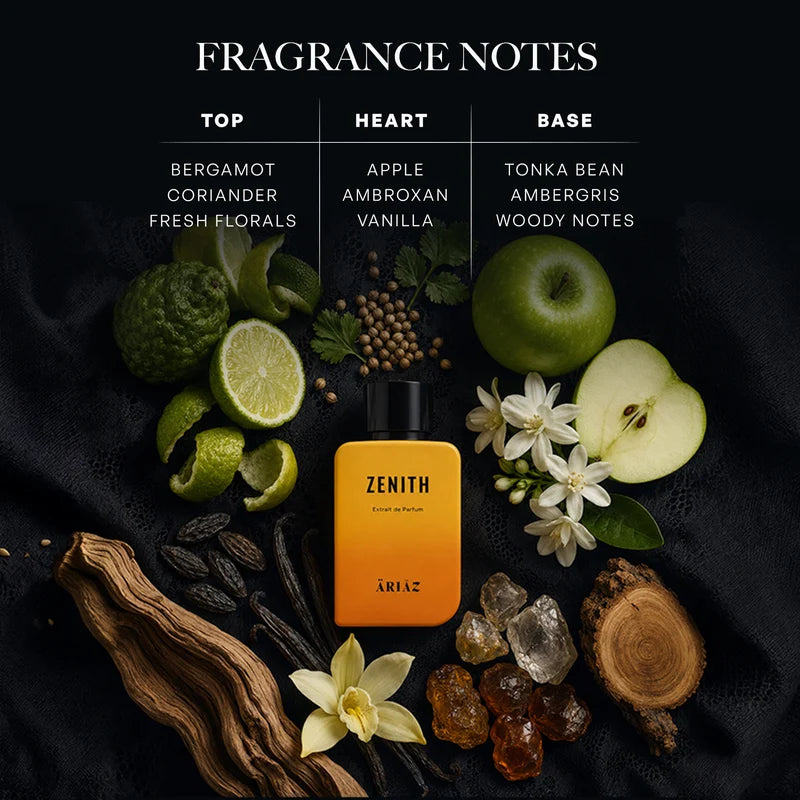 ZENITH by ARIAZ 3.4oz/100ml Extrait de Parfum For Him – Fresh Citrus