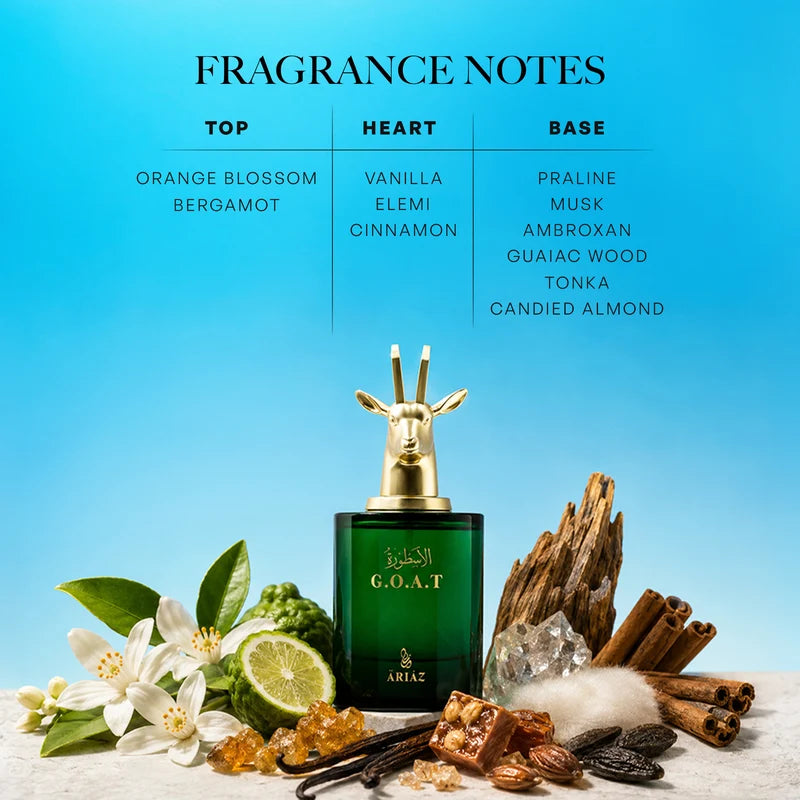 GOAT by ARIAZ 3.4oz/100ml Eau De Parfum For Him - Fruity Smoky Chypre