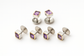 EMERALD CUT Men’s Cufflinks & Tuxedo Studs 22K Yellow Gold Plated Formal Jewelry