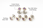 EMERALD CUT Men’s Cufflinks & Tuxedo Studs 22K Yellow Gold Plated Formal Jewelry