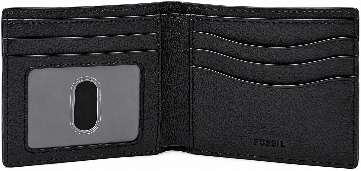 Fossil Men’s Anderson Black Leather Slim Bifold Wallet – Front Pocket Minimalist Wallet ML4577001
