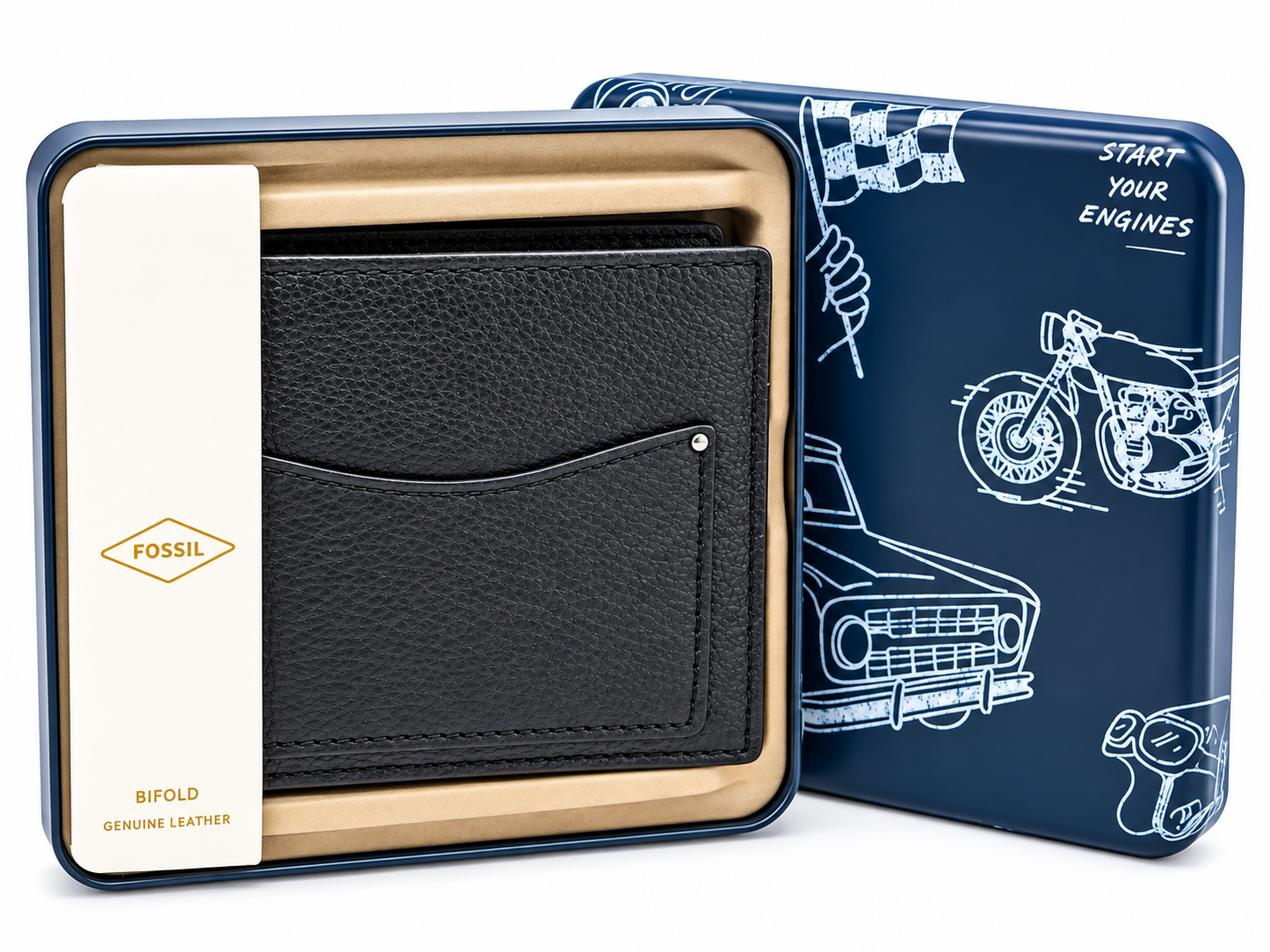 Fossil Men’s Anderson Black Leather Slim Bifold Wallet – Front Pocket Minimalist Wallet ML4577001