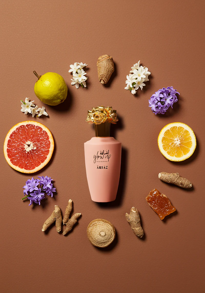 GLOW UP by ARIAZ 3.4oz/100ml Extrait De Parfum for Women – Fruity Floral Musk + Includes Free Sample Set (6 Scents)