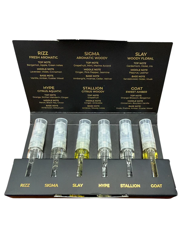 ARIAZ Discovery Layering Set — For Him | Advanced Oil-Based Perfume Set | 6×3ml