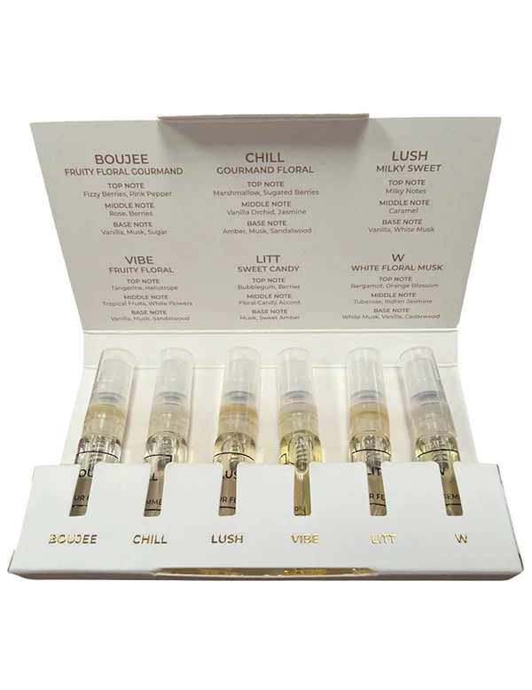 ARIAZ Discovery Layering Set — For Her | Advanced Oil-Based Perfume Set (6×3ml)
