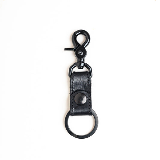 Leather loop hanging key chain
