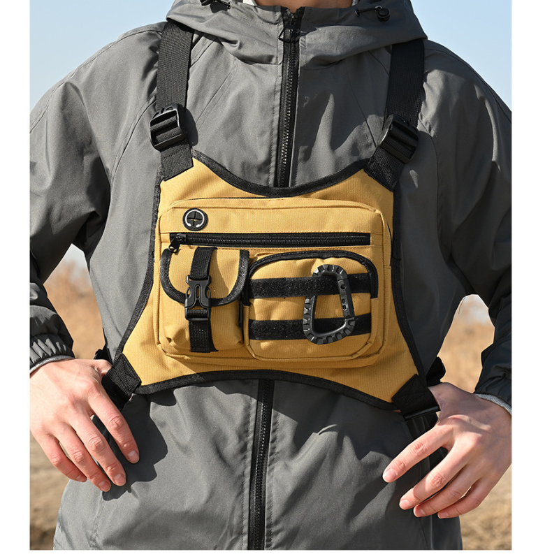 Reflective Tactical Running Vest Chest Bag | Multifunction Hiking & Cycling Pack