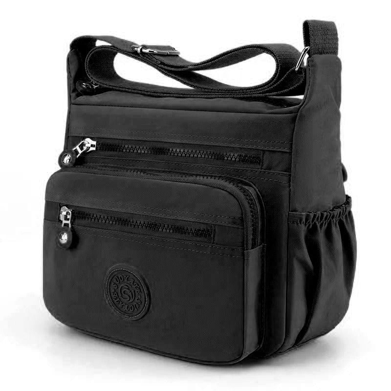 Black Nylon Crossbody Bag | For Women