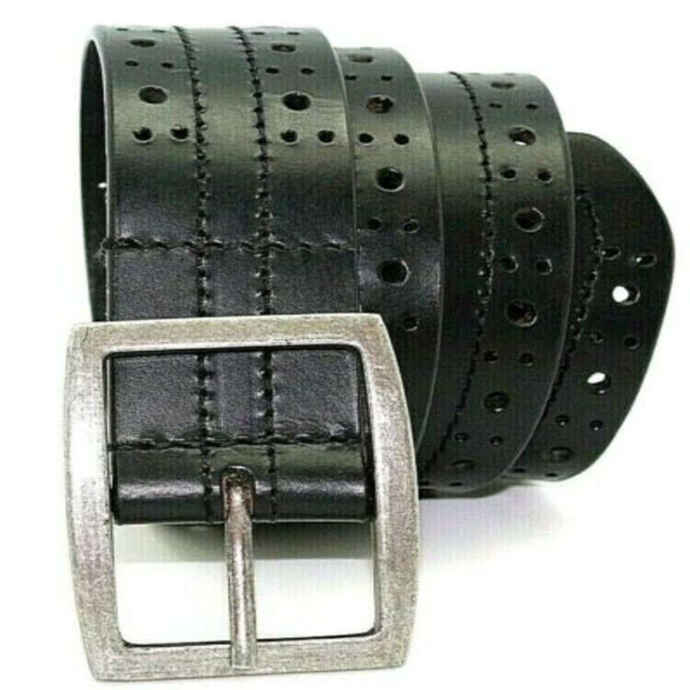 Genuine Leather Belts For Men Black Western Belts Buckle Tool Handcrafted J9708