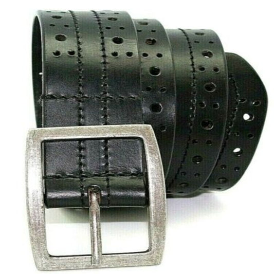 Genuine Leather Belts For Men Black Western Belts Buckle Tool Handcrafted J9708