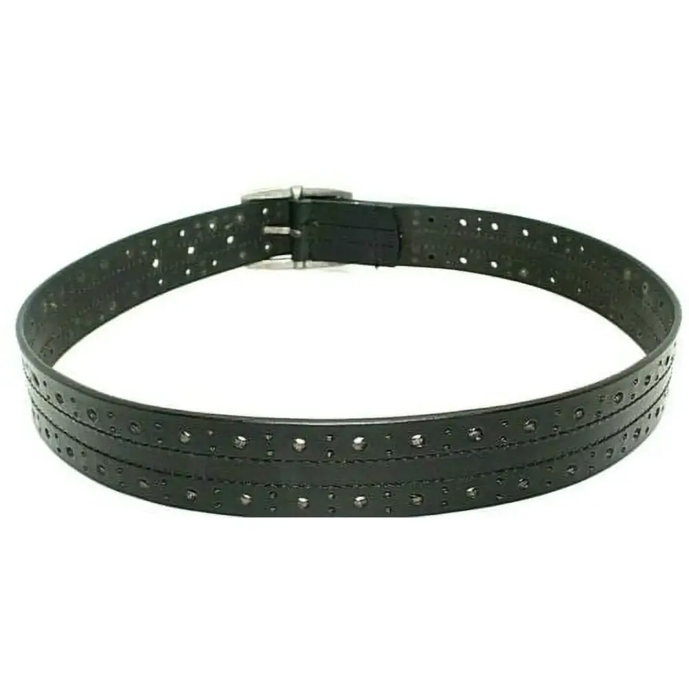 Genuine Leather Belts For Men Black Western Belts Buckle Tool Handcrafted J9708