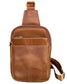 Vintage Leather Crossbody Sling Bag for Men & Women