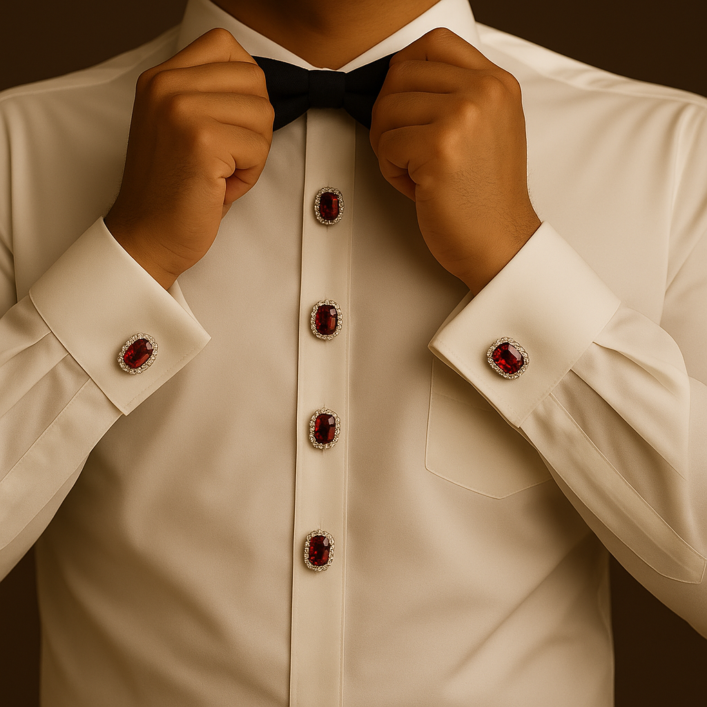 Luxury Sterling Silver 925 Shirt Studs for Tuxedo & Formal Wear