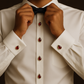 PEAR CUT Men’s Cufflinks & Tuxedo Studs Set 925 Sterling Silver 22K Yellow Gold Plated Formal Jewelry