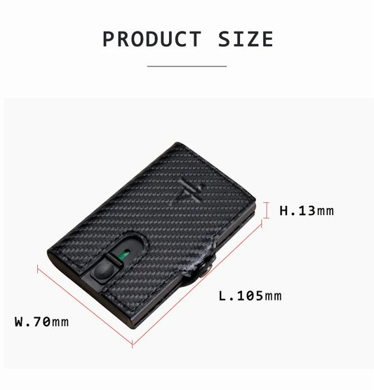 RFID Blocking Leather Card Holder – Minimalist ID Case