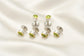 PEAR CUT Men’s Cufflinks & Tuxedo Studs Set 925 Sterling Silver 22K Yellow Gold Plated Formal Jewelry