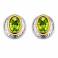 Natural Stone Oval Shape Cufflinks – 18K White Gold Plated