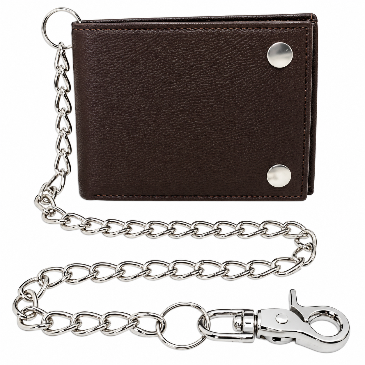 RFID Safe Chain Wallet for Men Bifold with Snaps