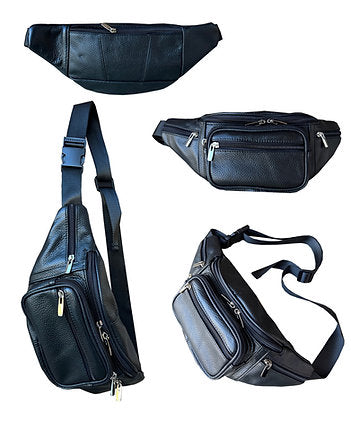 Genuine Leather Fanny Pack Multi Pocket Waist Bag