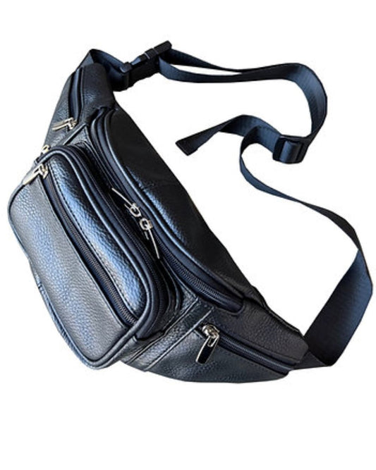 Genuine Leather Fanny Pack Multi Pocket Waist Bag