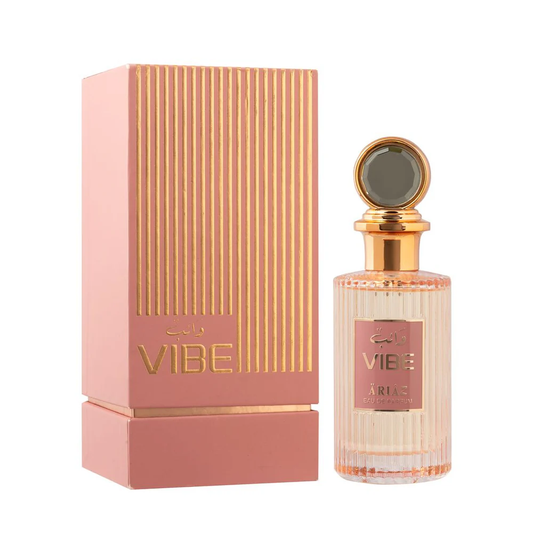 VIBE by ARIAZ 3.4oz/100ml Eau De Parfum for Women – Fruity Gourmand + Includes Free Sample Set (6 Scents)