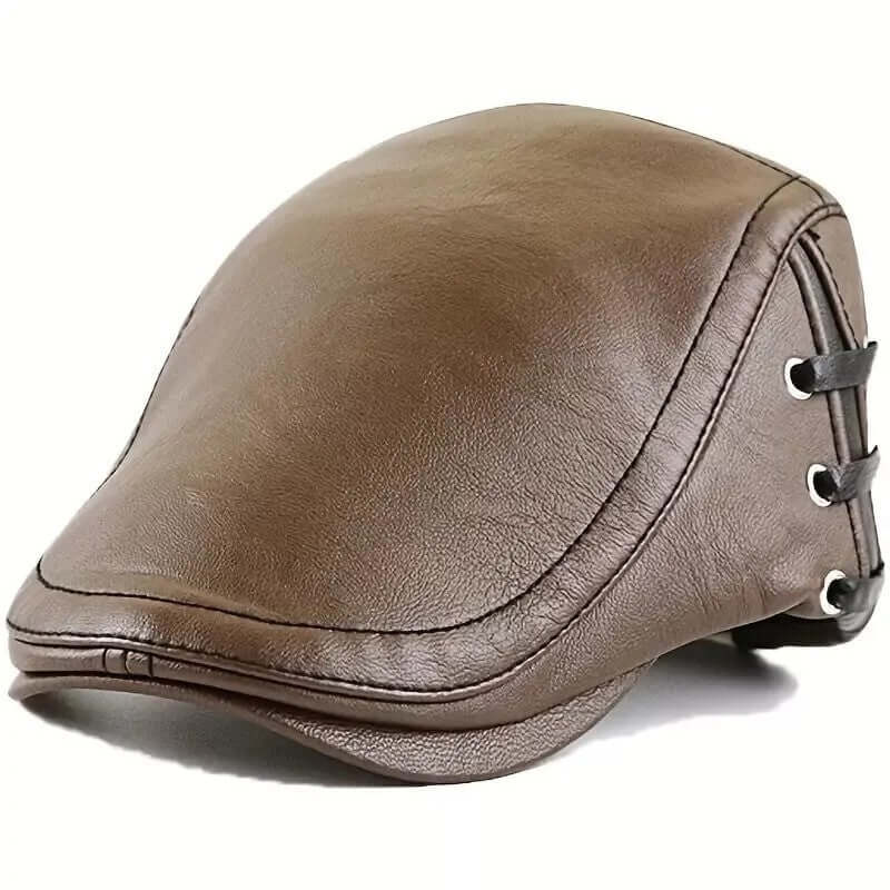 Mailboy Cap Men’s leather newsboy cap