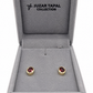 Natural Stone Oval Shape Cufflinks – 18K White Gold Plated