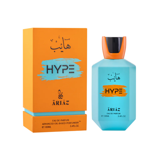HYPE by ARIAZ 3.4oz/100ml Eau De Parfum For Men - Fresh Citrus + Includes Free Sample Set (6 Scents)