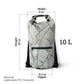 Waterproof Floating Dry Sling Bag 10L with Touch Phone Case Beach Backpack