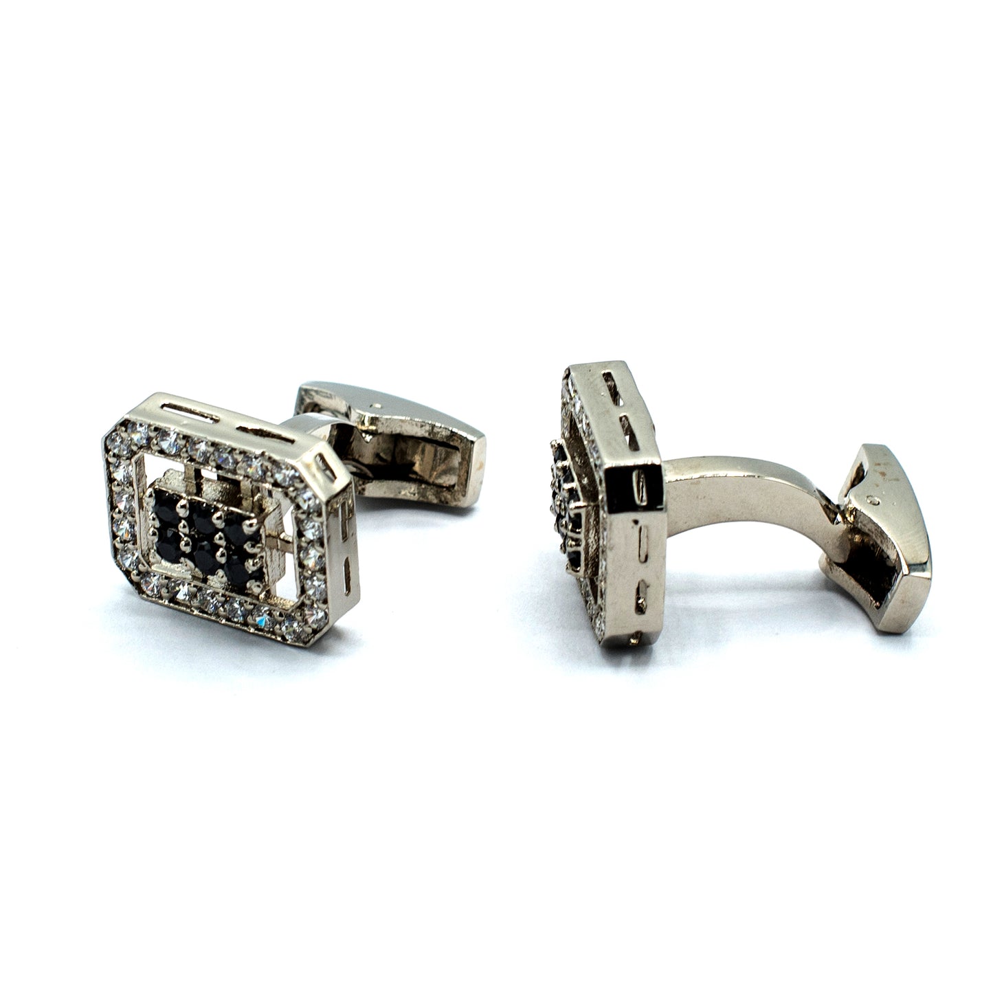Cufflinks for Men Exclusive Men's Fashion Cufflinks Set With Synthetic Black Garnet For All Occasions