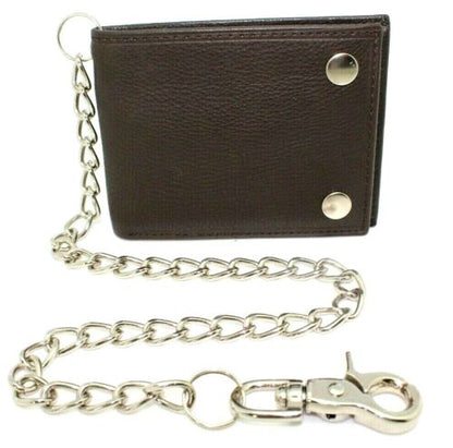 RFID Safe Chain Wallet for Men Bifold with Snaps