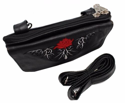 Leather clip-on Loop Belt bag for women