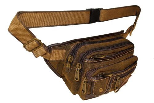 Canvas Army Fanny Pack Big & Tall 5 XL Travel Hip Pouch moon belly purse