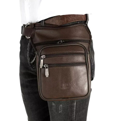 High Quality PU Leather Waist Bag Men Fanny Pack Men's Leather