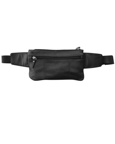 Leather Fanny Pack for Men Adjustable Strap Travel Hip Bum Bag Biker W