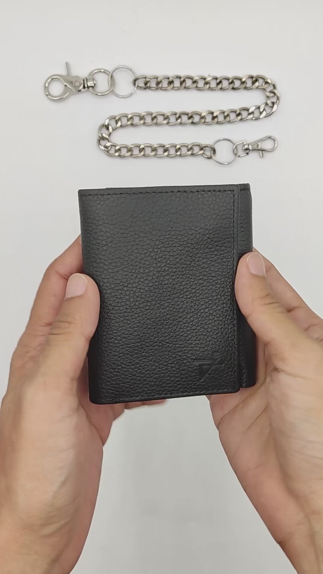 Brand Tow Snap Button Black Mens Leather Wallet Purse With Chain at Amazon  Men's Clothing store