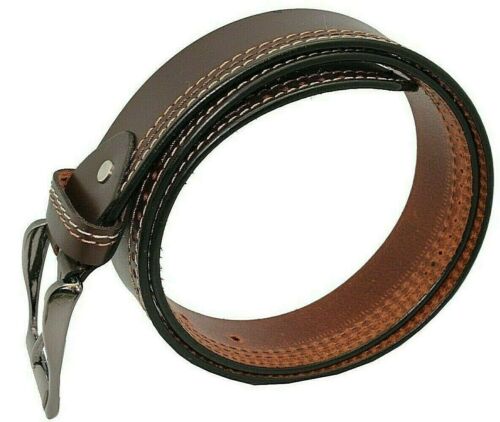 Men's Dress Belt Brown Leather Belts for Jeans 5XL Big n Tall Sizes